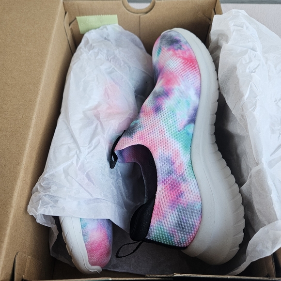 Skechers Ultra Flex 2.0 Cloudy Cool Slip-On Sneakers Youth SZ 4 Pink Tie Dye - Picture 10 of 11